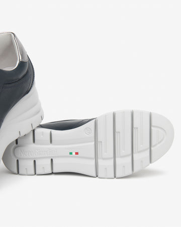 Nero Giardini sneakers donna in pelle blu E615221D200
