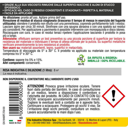 Fila EpoxyOut – Rimuovi residui epossidici – 1 litro
