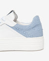 Nero Giardini sneakers donna in pelle e camoscio bianco E615300D707