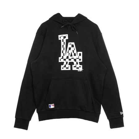 NEW ERA Felpa Cappuccio Uomo Mlb Infill Logo Hoody Losdod Black/white da uomo