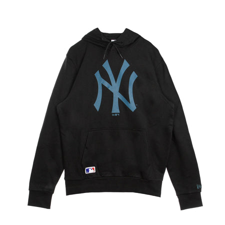 NEW ERA Felpa Cappuccio Uomo Mlb Seasonal Team Logo Hoody Neyyan Black/dark Turquoise da uomo