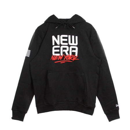 NEW ERA Felpa Cappuccio Uomo Ne Contemporary Graphic Hoody Newera Black/white/red da uomo