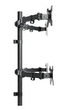 Supporto da scrivania per 4 Monitor 13-27'' con morsetto