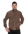 Polo Uomo - Bomber Cuoio in vera pelle camoscio