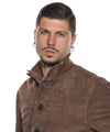 Polo Uomo - Bomber Cuoio in vera pelle camoscio