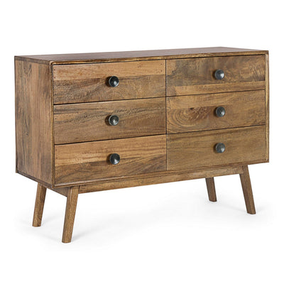 Cassettiera Sylvester per interno, con 6 Cassetti, 124 x 50 x 70 cm