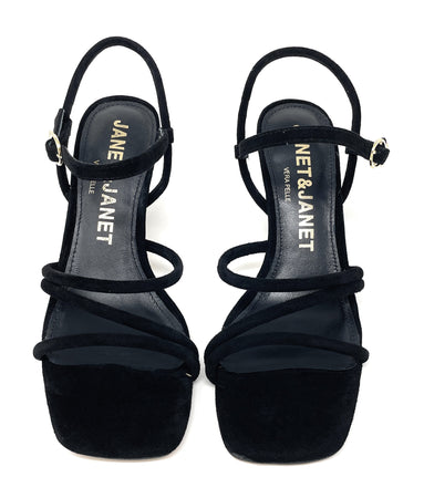 Janet & Janet sandali donna in camoscio black nero J 780