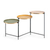 Tavolino Amrita struttura in acciaio 3 posti per arredamento