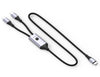 Cavo di Ricarica Sdoppiatore USB-C&trade Maschio a Due USB-C&trade Maschio 100W 1,5m