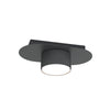 Lampada Da Soffitto 1 Luce Diaz In Acciaio Nero Diffusore A Cilindro
