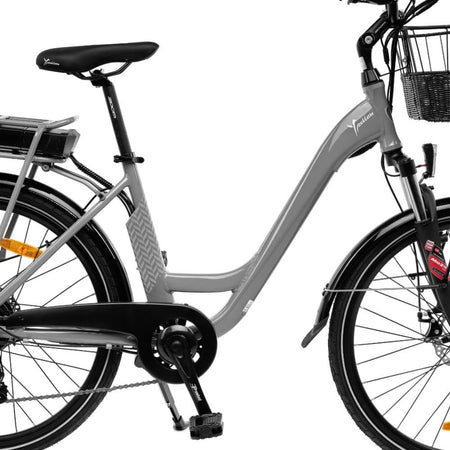 Lancia Y Incanto (Ln-Bi-220001) City E-Bike (Grigio) Bicicletta Elettrica Ruote 26"X1.50" Motore Bafang 250W 36V