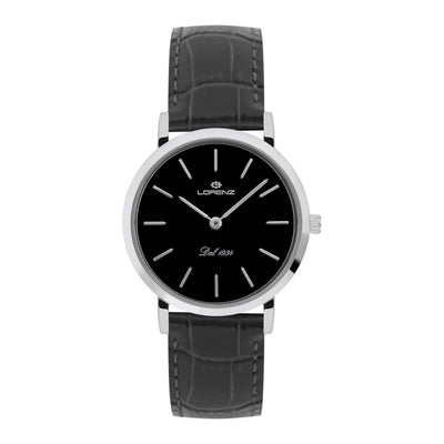 Orologio LORENZ donna Classic Slim tempo pelle nero