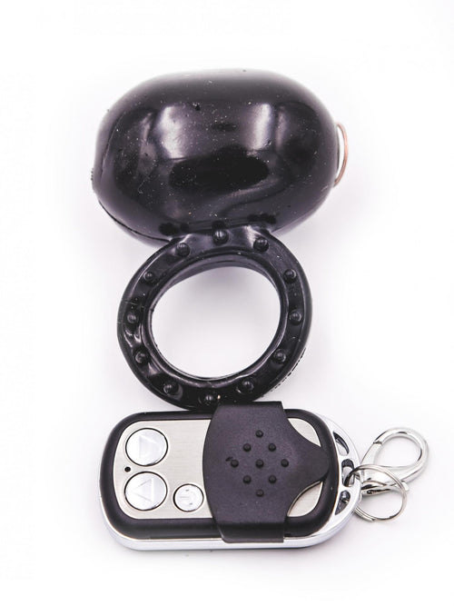 Cock ring vibrante con telecomando Nero