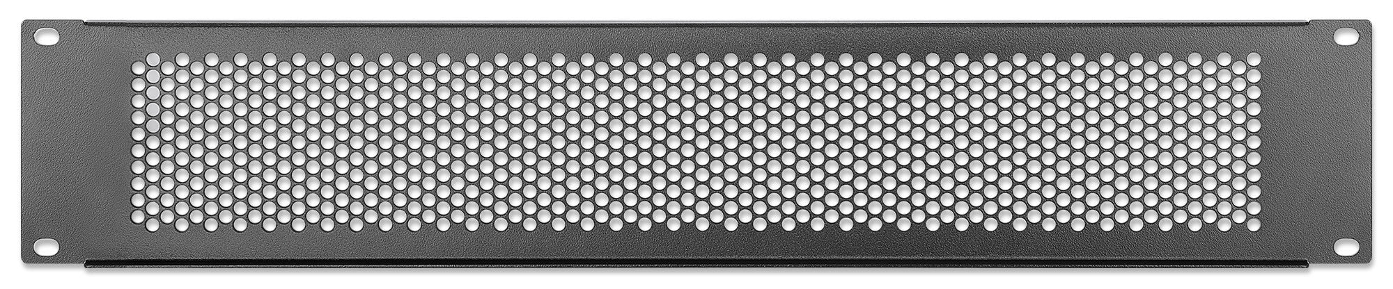 Pannello Cieco Ventilato per Armadi Rack 19'' 2U Nero