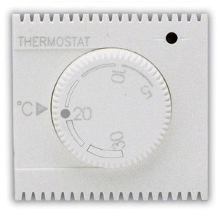 Domus S44 Termostato Elettronico con Manopola 230V NA+NC 5A 2 Moduli Bianco Lucido