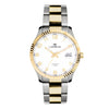 Orologio LORENZ uomo Ginevra datario bicolore / bianco