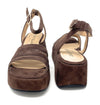 Janet & Janet sandali donna in camoscio dark marrone J 380