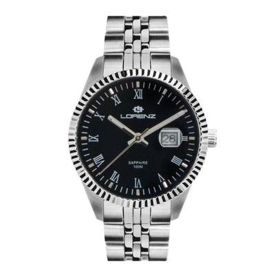 Orologio LORENZ donna Ginevra day-date acciaio / nero