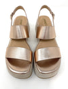 Janet & Janet sandali donna in pelle e camoscio platino J 384