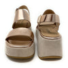 Janet & Janet sandali donna in pelle e camoscio platino J 384