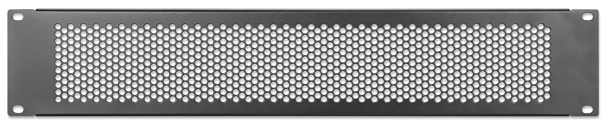 Pannello Cieco Ventilato per Armadi Rack 19'' 2U Nero