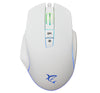 Mouse Ottico Gaming LED RGB con Cavo USB 6400 dpi Bianco, GARETH