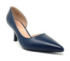 Francesco Milano décolleté in pelle blu navy A08-12A