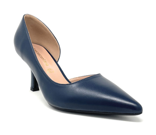 Francesco Milano décolleté in pelle blu navy A08-12A
