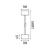 Sospensione Moderna Clio Alluminio Nero 1 Luce E27