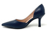 Francesco Milano décolleté in pelle blu navy A08-12A