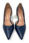 Francesco Milano décolleté in pelle blu navy A08-12A