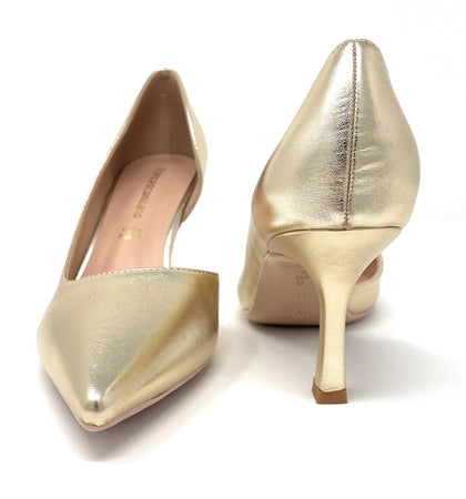 Francesco Milano décolleté in pelle platino A08-12N