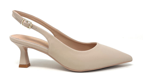Francesco Milano slingback donna in pelle beige E06-02A