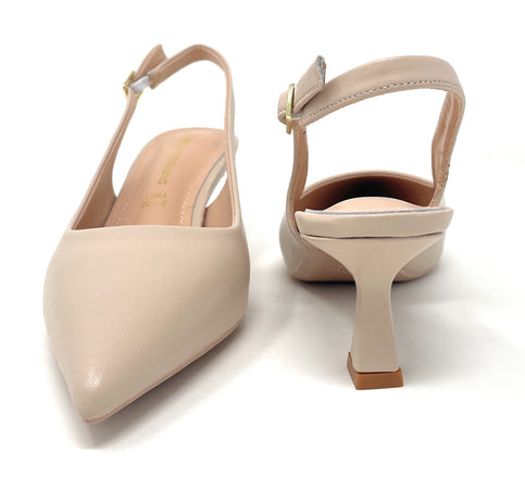 Francesco Milano slingback donna in pelle beige E06-02A