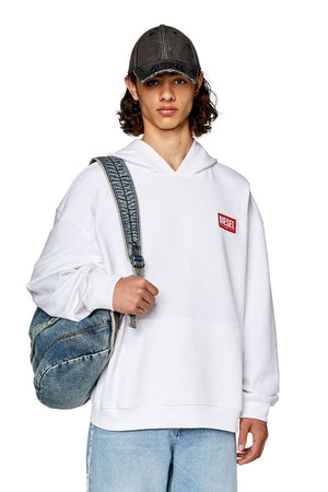 DIESEL felpa uomo diesel a11592 0ilac s-nlabel-hood-l1 100 da uomo