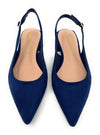 Francesco Milano sling back in camoscio firenze blu navy E08-01C