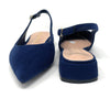 Francesco Milano sling back in camoscio firenze blu navy E08-01C