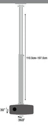 Supporto a soffitto profess. per proiettori estensione 110 - 197 cm