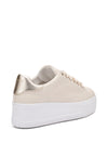 Frau sneakers donna platfrom in pelle vela beige 39K2