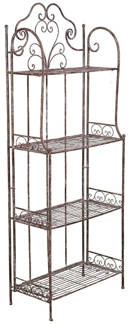 Biscottini Etagere scaffale multifunzione richiudibile ferro battuto 63x33x165 Biscottini