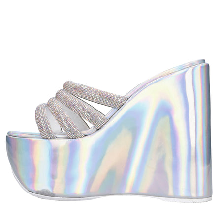 Casadei Scarpe con Tacco Argento da donna