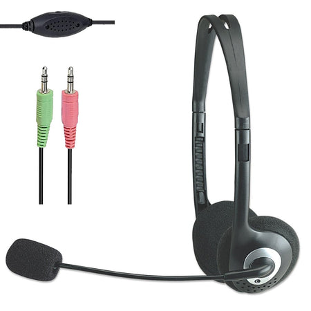 Cuffie Stereo con Microfono e Regolazione del Volume