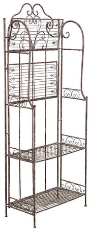 Biscottini Etagere scaffale multifunzione richiudibile ferro battuto 63x33x165 Biscottini