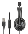 Cuffia Mono USB con Microfono Reversibile Cavo 2m