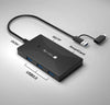 Lettore di Memorie SD/TF Smart Card con Hub 3 Porte USB