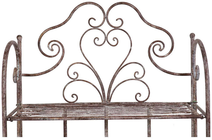 Biscottini Etagere multifunzione richiudibile in ferro battuto finitura ruggine anticata L63xPR33xH165 cm