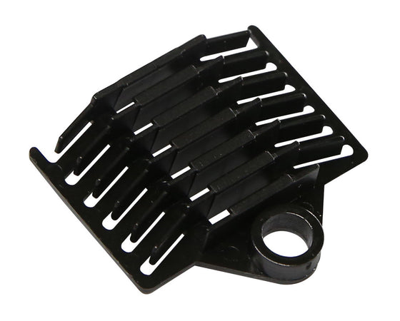 Supporto a Pettine per 6 Giunti in Fibra Ottica Nero