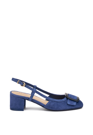 Frau slingback donna in camoscio col. abyss - blu 66B8