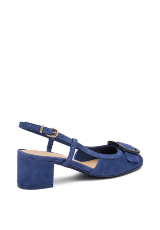 Frau slingback donna in camoscio col. abyss - blu 66B8