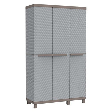 Armadio plastica Terry 1002812 C RATTAN 102A Grigio e Tortora